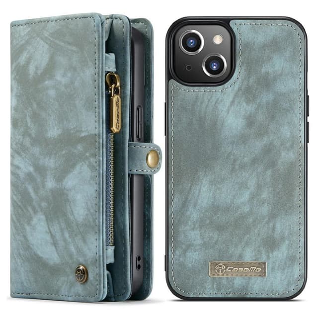 CASEME iPhone 13 Mini Retro plånboksfodral - Blå
