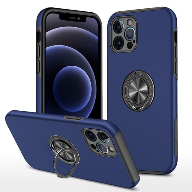 iPhone 13 Pro Hybrid skal med Finger Ring - Blå