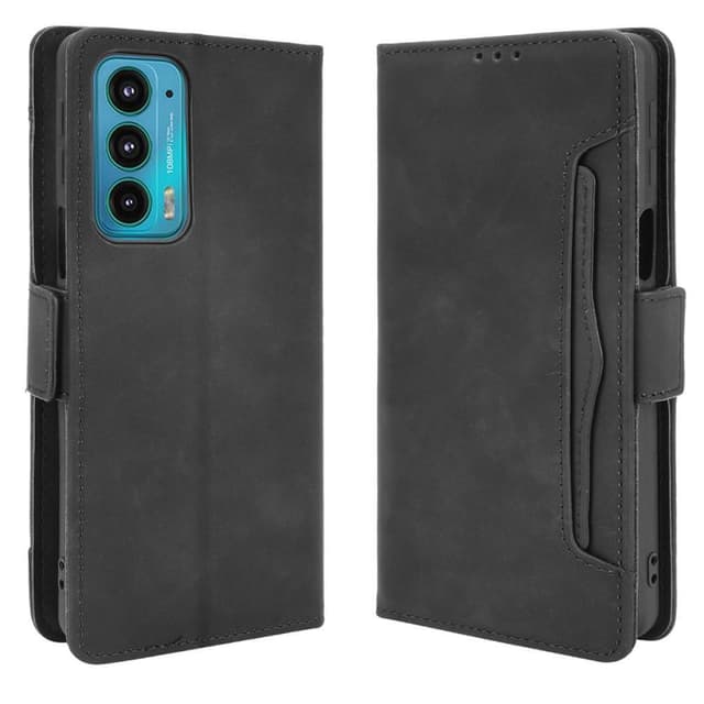 Wallet Stand Flip Telefontaske til Motorola Edge 20 - Sort