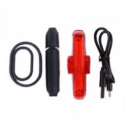 Sykkel lys rød oppladbar COB LED 100 Lm