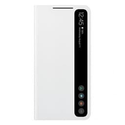 Samsung Original Galaxy S21 FE Fodral Smart Clear View Cover Vit