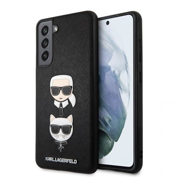 Karl Lagerfeld Samsung Galaxy S21 FE Skal Saffiano Karl & Choupette Svart