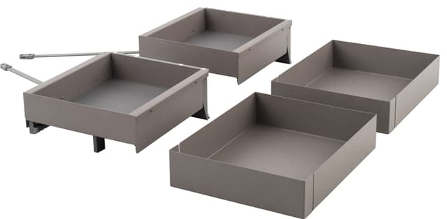 Epoq FlyBox uttrekkbare kurver for hjørneskap 100 cm (grå)