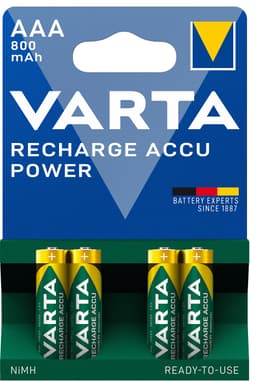 Varta Power AAA 800Mah batteri (4 st)