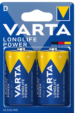 Varta Longlife Power D batteri (2-pakk)