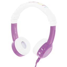 BuddyPhones InFlight on-ear hörlurar (lila)