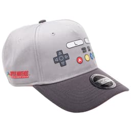 Nintendo - Böjd keps med SNES-knappar (grå)