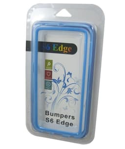 Exklusiv bumper till Samsung G925 Galaxy S6 Edge (Blå/Transparent)