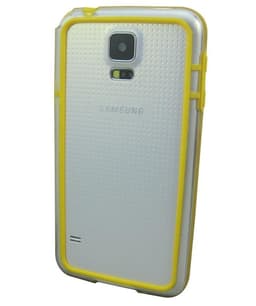 Exklusiv bumper till Samsung G900 Galaxy S5 (Transparent/Gul)