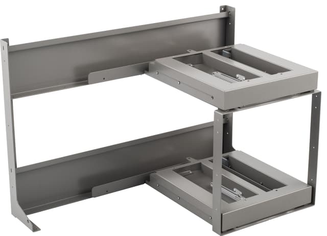 Epoq FlyBox 100 cm uttrekkbare skinner for hjørneskap (grå)
