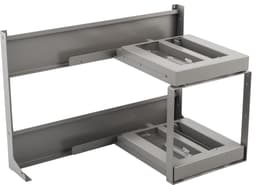 Epoq FlyBox 100 cm uttrekkbare skinner for hjørneskap (grey)