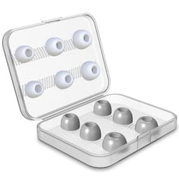 12kpl Korvatyynyä AirPods Pro säilytysrasialla - 6kpl Harmaata & 6kpl Valkoista