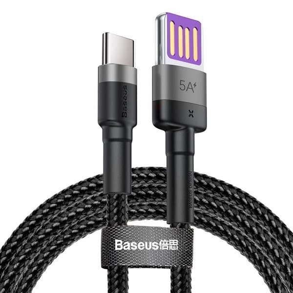 Baseus Cafule USB - USB-C 40W 1,0 m Grå/Sort