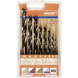 Alpen 600093100 Træ-spiralbor-sæt 8 dele 3 mm, 4 mm, 5