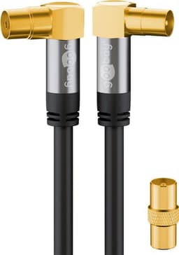 Goobay TV-antennkabel (135 dB), 4x skärmad