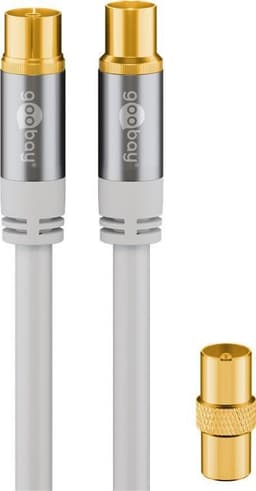 Goobay TV-antennekabel (135 dB), 4x skjermet