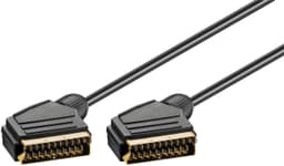 Scart tilkoblingskabel, gullbelagt, ø 7 mm