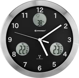 seinäkello MyTime Amber 30 cm ruostumaton teräs musta/harmaa 3-osainen