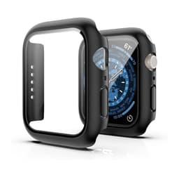Apple Watch 7 kotelo 41 mm näytönsuojalla karkaistua lasia Musta