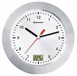 myTime Bath vægur 17 cm sølv/hvid