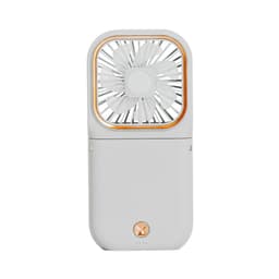 Liten foldevifte og powerbank i en, hvit