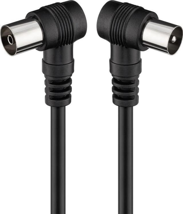 Goobay Vinklet antennekabel (<70 dB), 2x skjermet
