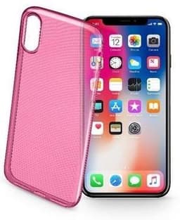 Cellularline Mobilskal i TPU-plast till iPhone X/XS, Rosa