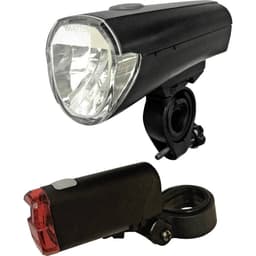 Arcas Cykelbelysning-set LED batteri Svart