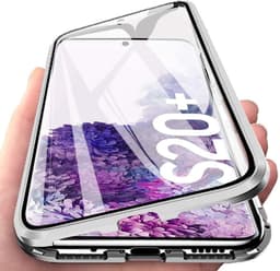 Samsung S20 Plus magnetisk mobildeksel Herdet glass sølv