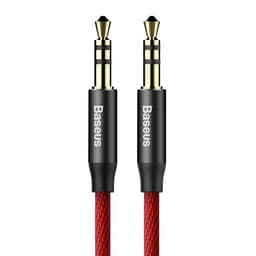 Baseus Yiven M30 Ljudkabel 3,5 mm 1,5 m Röd/Svart