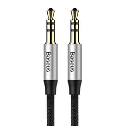 Baseus Yiven M30 ljudkabel 3,5mm - 3,5mm 1m Silver/Svart