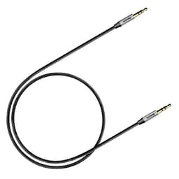 Baseus Yiven M30 Ljudkabel 3,5 mm 0,5 m Silver/svart