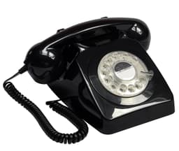 GPO 746 Retro Telefon med Snurrskiva - Svart