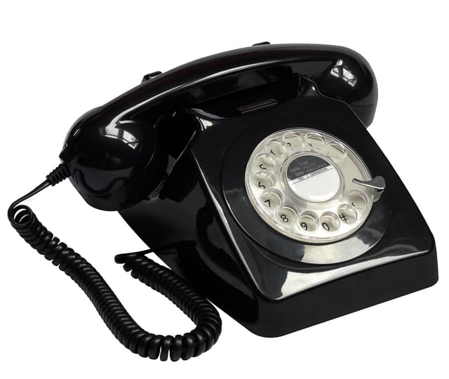 GPO 746 Retro Telefon med Snurrskiva - Svart