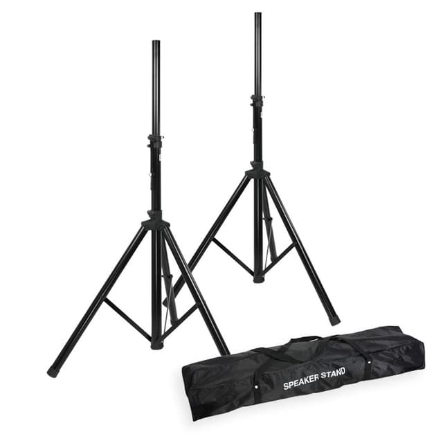 2 stk. Høyttalerstativer med veske (30kg/1,80m)