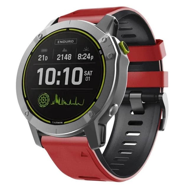 Twin Sport Armband Garmin Fenix 7X - Röd/svart