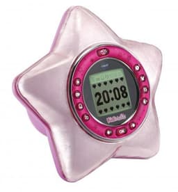 KidiMagic StarLight herätyskello tunnelmavalolla 22 cm pinkki
