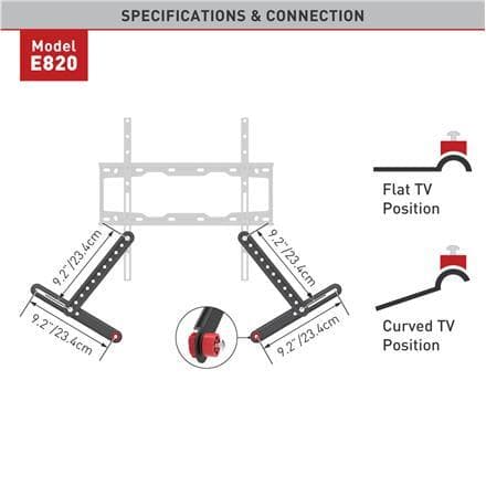 Barkan Soundbar Mount E820 Svart