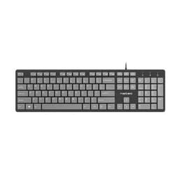 Natec Keyboard, Discus, US Layout, Slim, Sort-grå