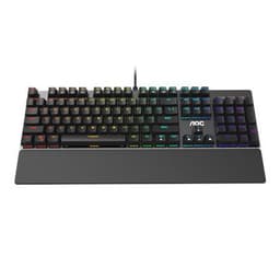 AOC Gaming Keyboard GK500 RGB LED-valo, QWERTY, musta, langallinen, USB, OUTEMU punainen kytkin