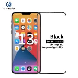 Näytönsuoja 9H ja 3D karkaistua lasia, sekä lisäkovuudella mallille iPhone 13 / 13 Pro - Musta