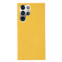 Miljøvennlig ekte lær Samsung Galaxy S22 Ultra   deksel - Yellow