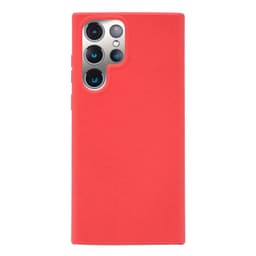 Miljövänliga Äkta Läder Samsung Galaxy S22 Ultra   mobilskal - Red