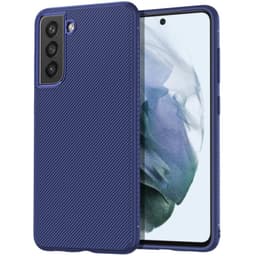 SKALO Samsung S21 FE Twill TPU skal - Blå