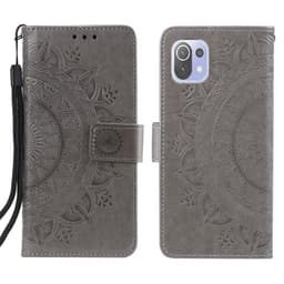 SKALO Xiaomi Mi 11 Lite Mandala Flip Cover - Grå