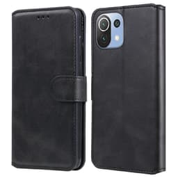 SKALO Xiaomi Mi 11 Lite Klassiskt Plånboksfodral - Svart