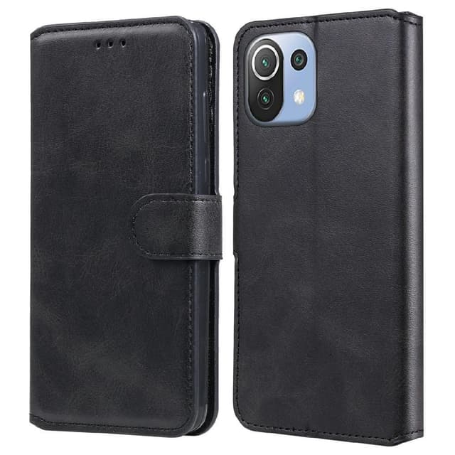 SKALO Xiaomi Mi 11 Lite Klassiskt Plånboksfodral - Svart