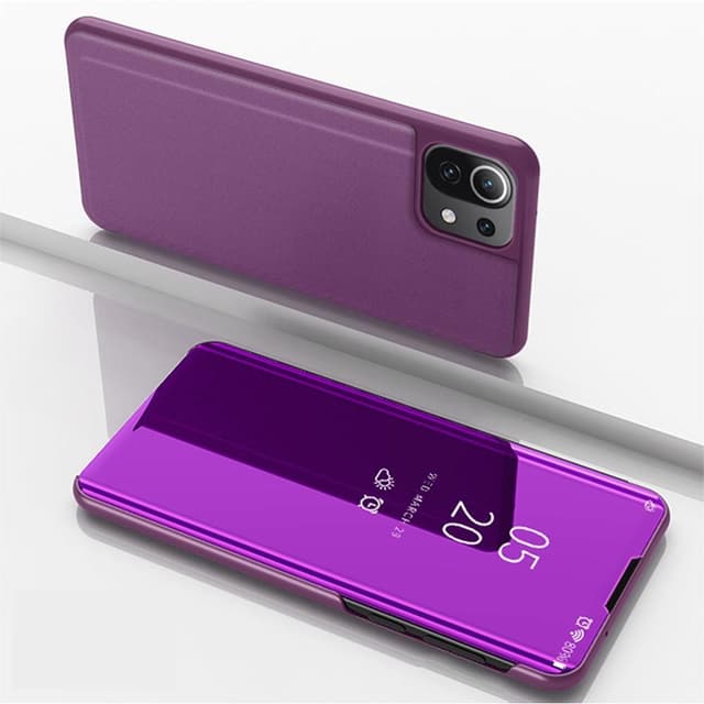 SKALO Xiaomi Mi 11 Lite Clear View Mirror Etui - Lilla