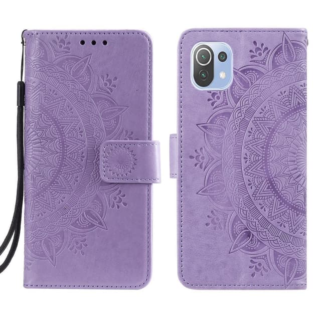 SKALO Xiaomi Mi 11 Lite Mandala Flip Cover - Lilla