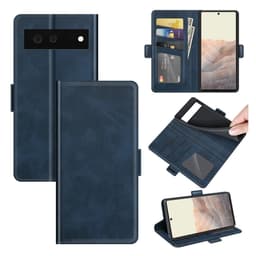 SKALO Google Pixel 6 Premium Wallet Lompakkokotelo - Sininen